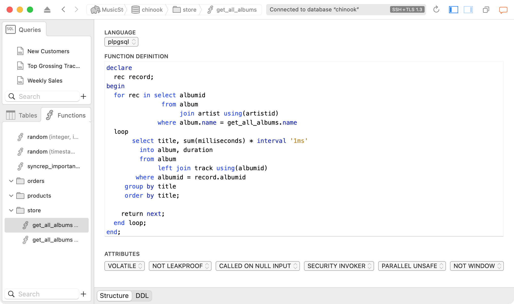 postico create new database